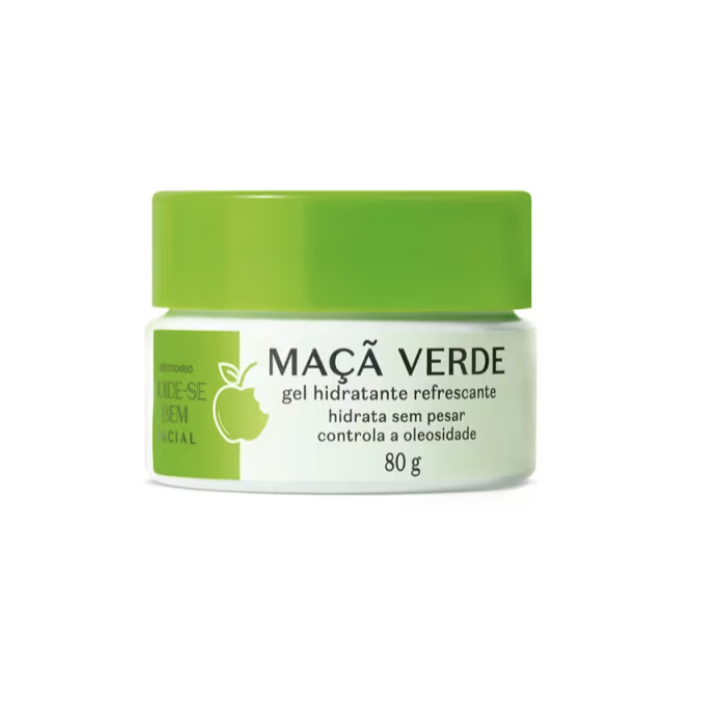 Gel Hidratante Refrescante Facial Cuide-se Bem Feira Maçã Verde 80g lançamento