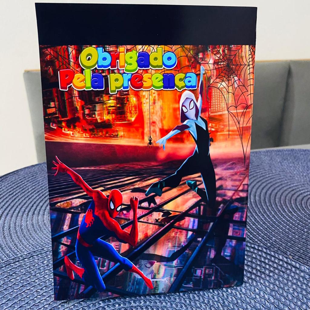 Livro de colorir lembrancinha Homem Aranha Multiverso personalizada "LOGO APÓs A COMPRA, ENVIE NOME E IDADE DA CRIANÇA "