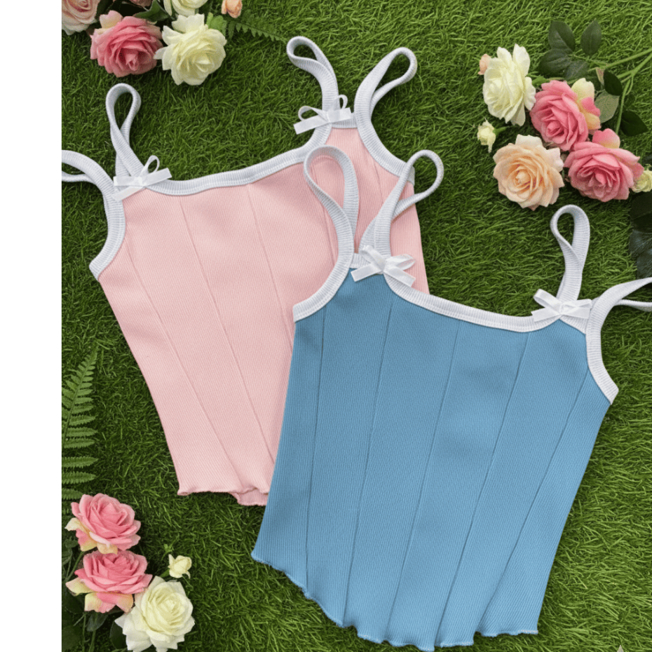 Blusinha Cropped Corset Decote Elegante Floral Moda Anime Coreano Fofo Diferente Justinho Top Canelado Asthetic Lacinho