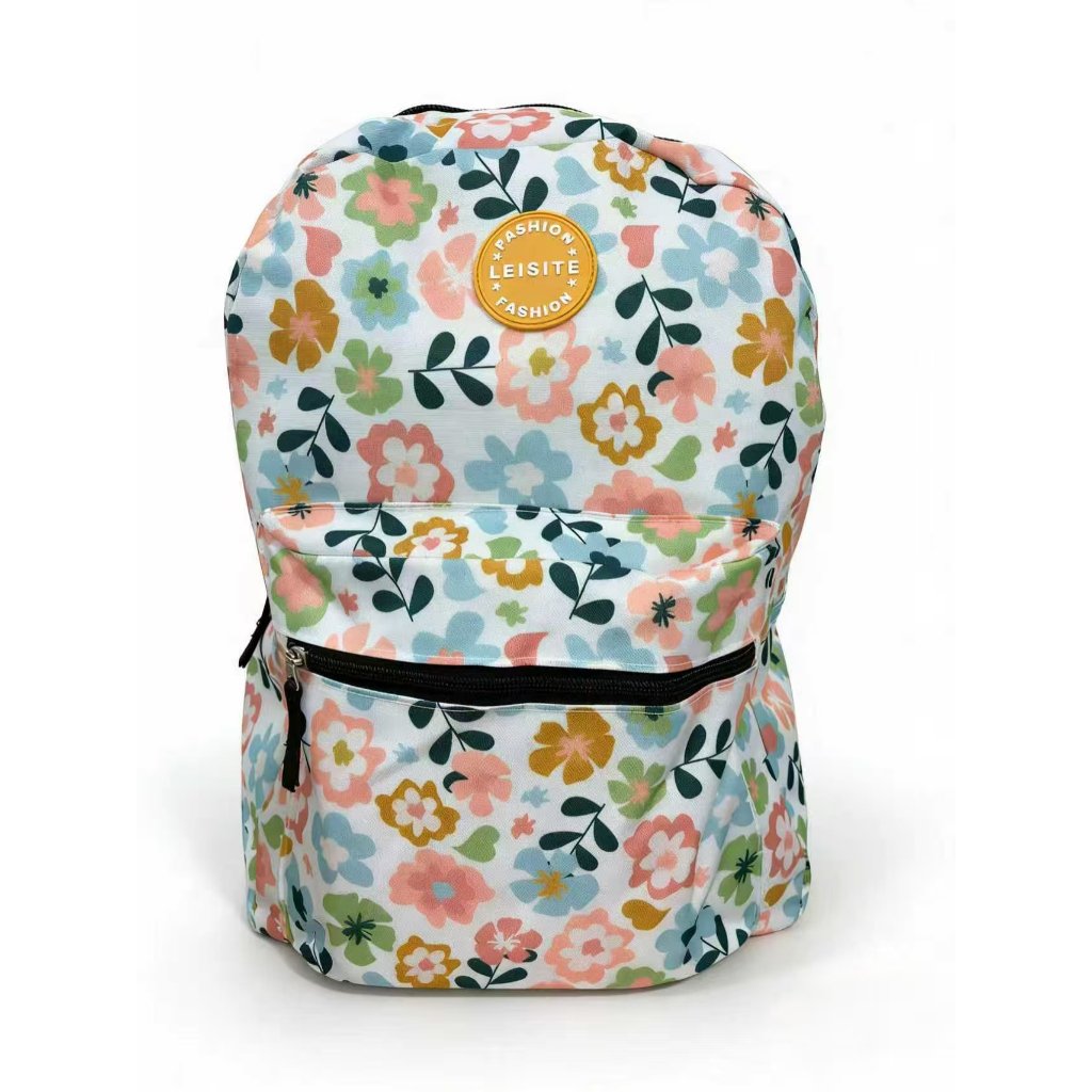 Mochila Casual Floral para Viagem e Dia a Dia - Leisite