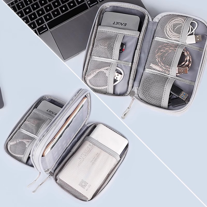 Necessaire Portátil para Armazenamento - Organizadora de Celular, Cabos e Fios