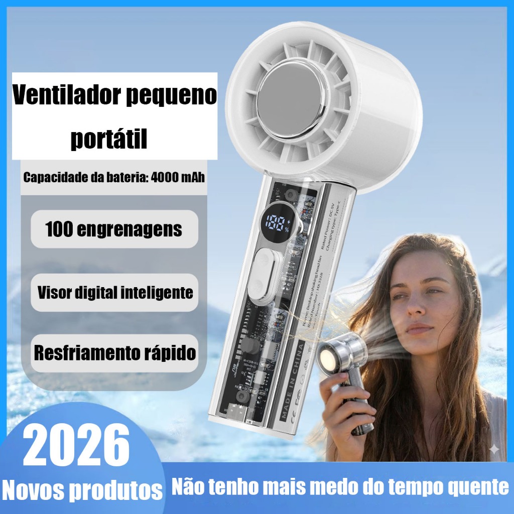 Mini ventilador portátil Ventilador USB Ventilador pequeno portátil semicondutor Ventilador de mesa de r