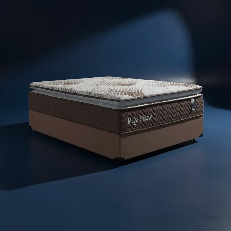 Cama Box com Colchão de Espuma Mega Pillow Casal 138cm