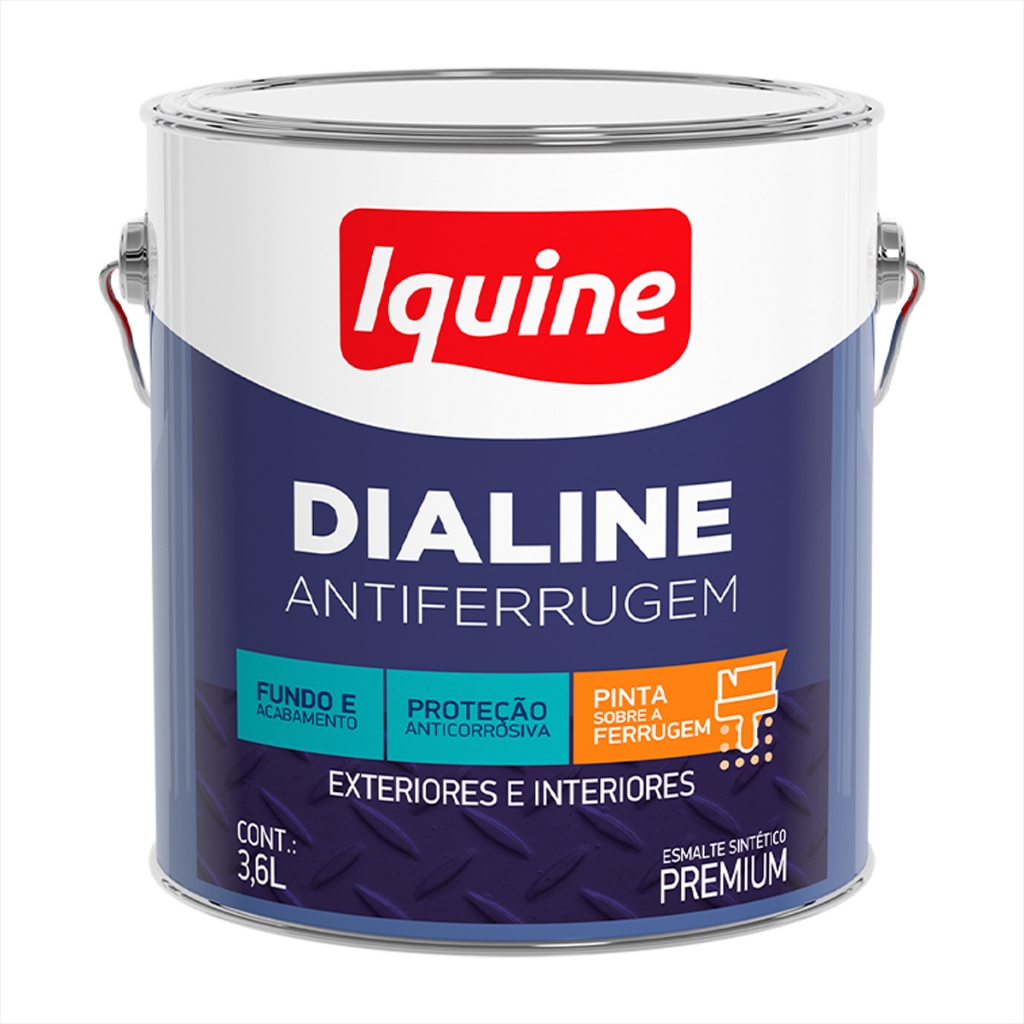 Dialine Antiferrugem Tinta Esmalte Tinta Esmalte Cobre Ferrugem Premium 3,6 Litros Cores - Iquine