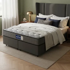 Cama Box com Colchão de Espuma D60 Double Face Guarda Costas Comfort Force Probel Queen 158cm