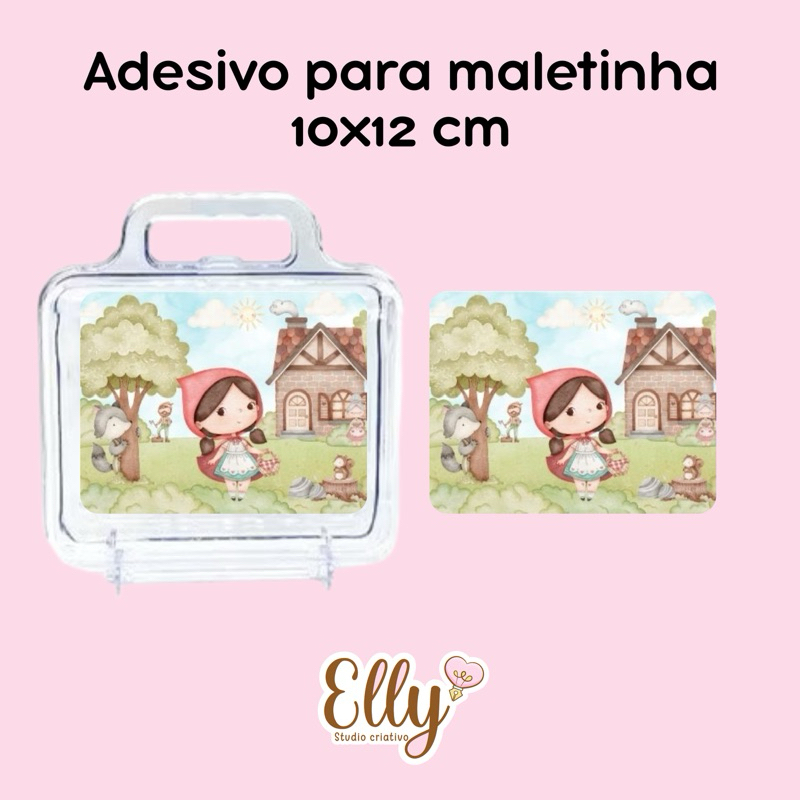 Adesivo para Maletinha Personalizado 10x12 cm | Rótulo para Lembrancinha Festa | Fazemos Qualquer Tema