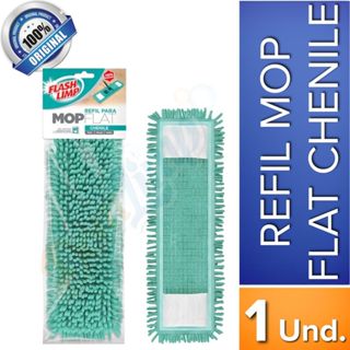 Refil Microfibra Mop Flat Chenille Flash Limp Reposição Mop de Limpeza em Oferta na Shopee