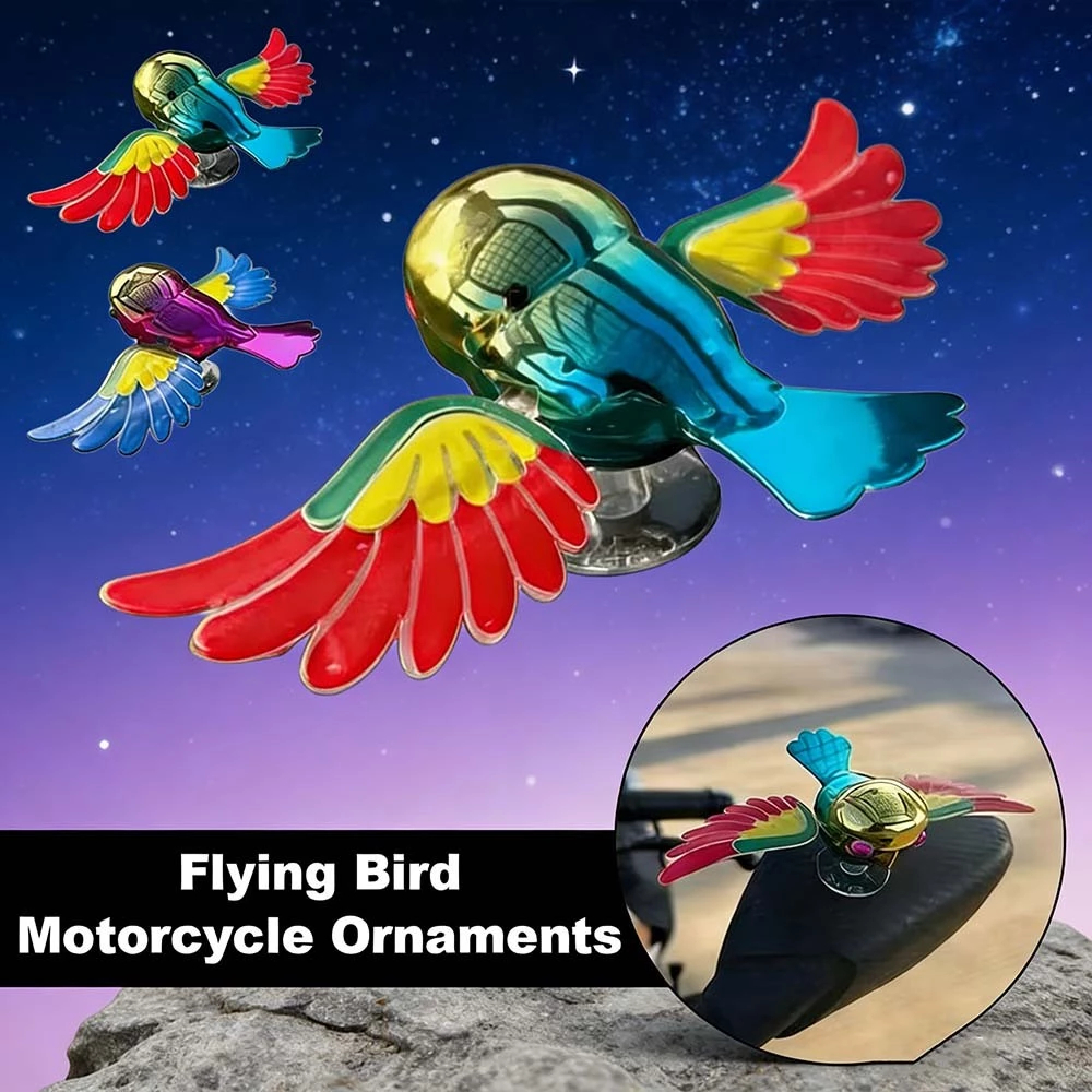 Enfeite de Carro Pássaro Simulado com Asas Móveis Companheiro Criativo para Carro e Moto em Oferta na Shopee