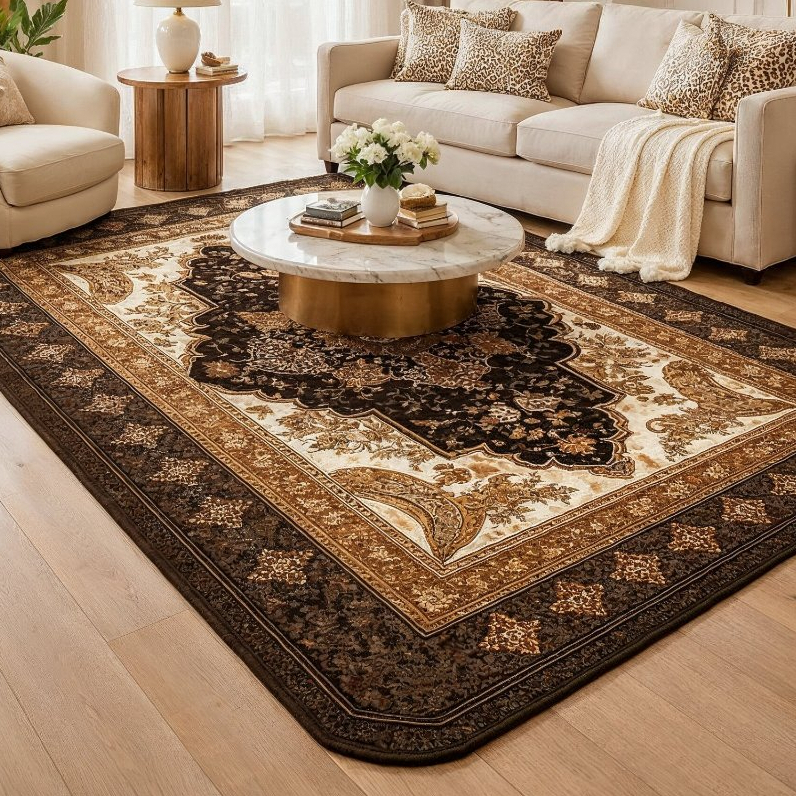 Tapete Sala Indiano Luxo 2,00×1,50m Grande Macio Decorativo Moderno Antiderrapante