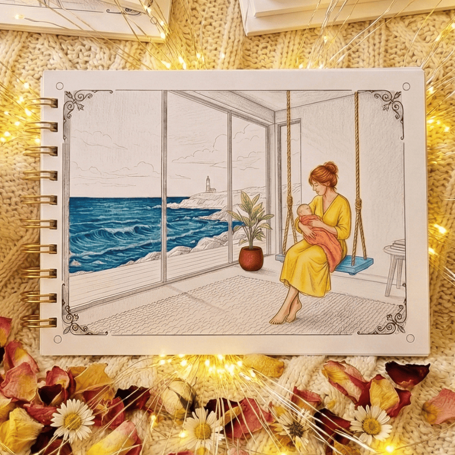 Livro de colorir: Casas e decorações Estilos Boho e Escandinavo/46 ilustrações relaxantes +46 miniaturas coloridas