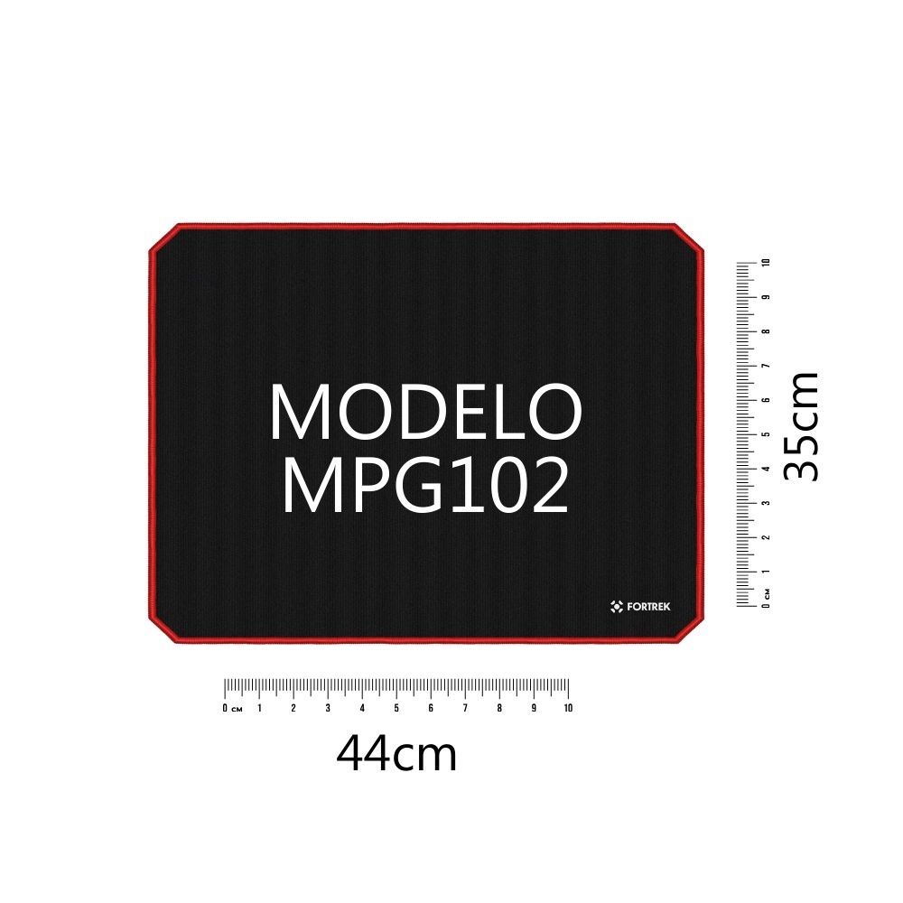 Mouse Pad Gamer (440x350mm) SPEED MPG102 Vermelho FORTREK / MousePad Com Costura / MousePed Full Grip