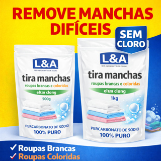 Percarbonato De Sódio 100% Branqueador Tira Manchas Alvejante Roupas Brancas e Coloridas em Oferta na Shopee