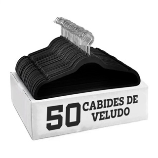 Kit 50 Cabides Veludo De Roupa Antideslizante Slim Adulto  Gancho 360° em Oferta na Shopee