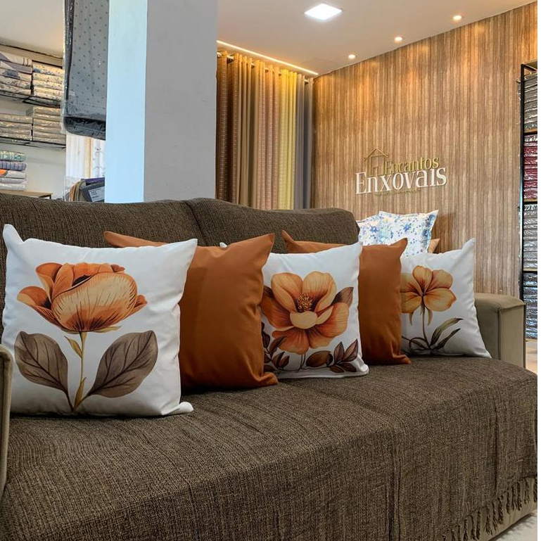 Kit 5 Capas de Almofada 45x45 Estampadas Decorativa Suede Para Sala Alta Qualidade em Oferta na Shopee