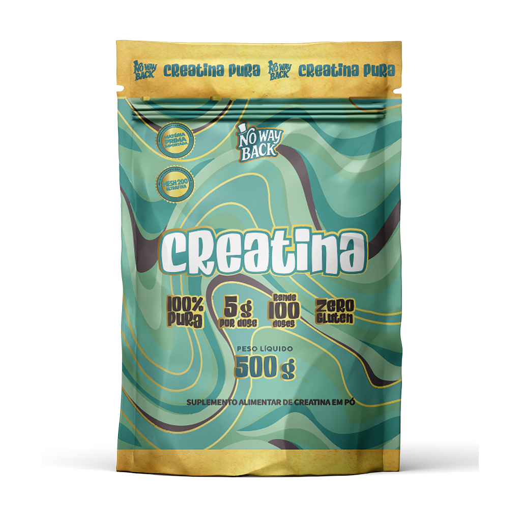 Creatina Monohidratada Pura Refil 500g No Way Back - Creatina 100% Pura