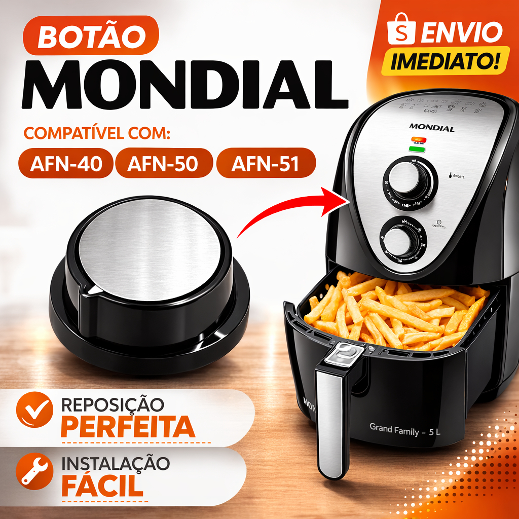 Botão Air Fryer Mondial AFN-50 AFN-40 AFN-51 | Timer Temperatura Seletor | Peça de Reposição