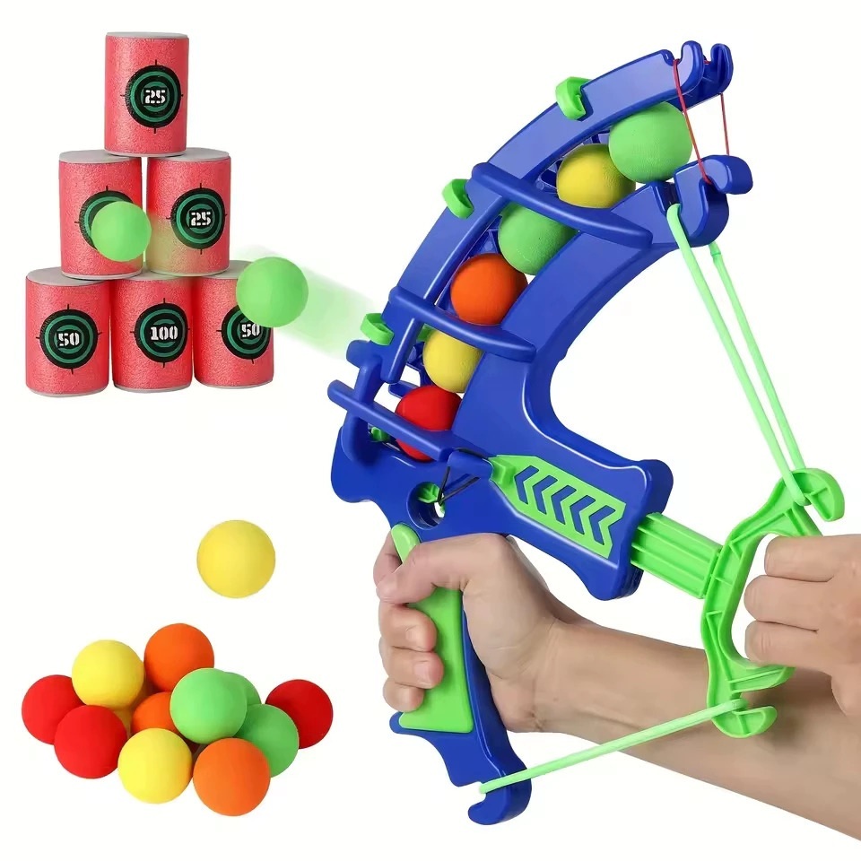 Brinquedo Arco e Flecha Educativo Infantil com Bolas de Espuma + Alvo de Tiro  Diversão Para Crianças Presentes