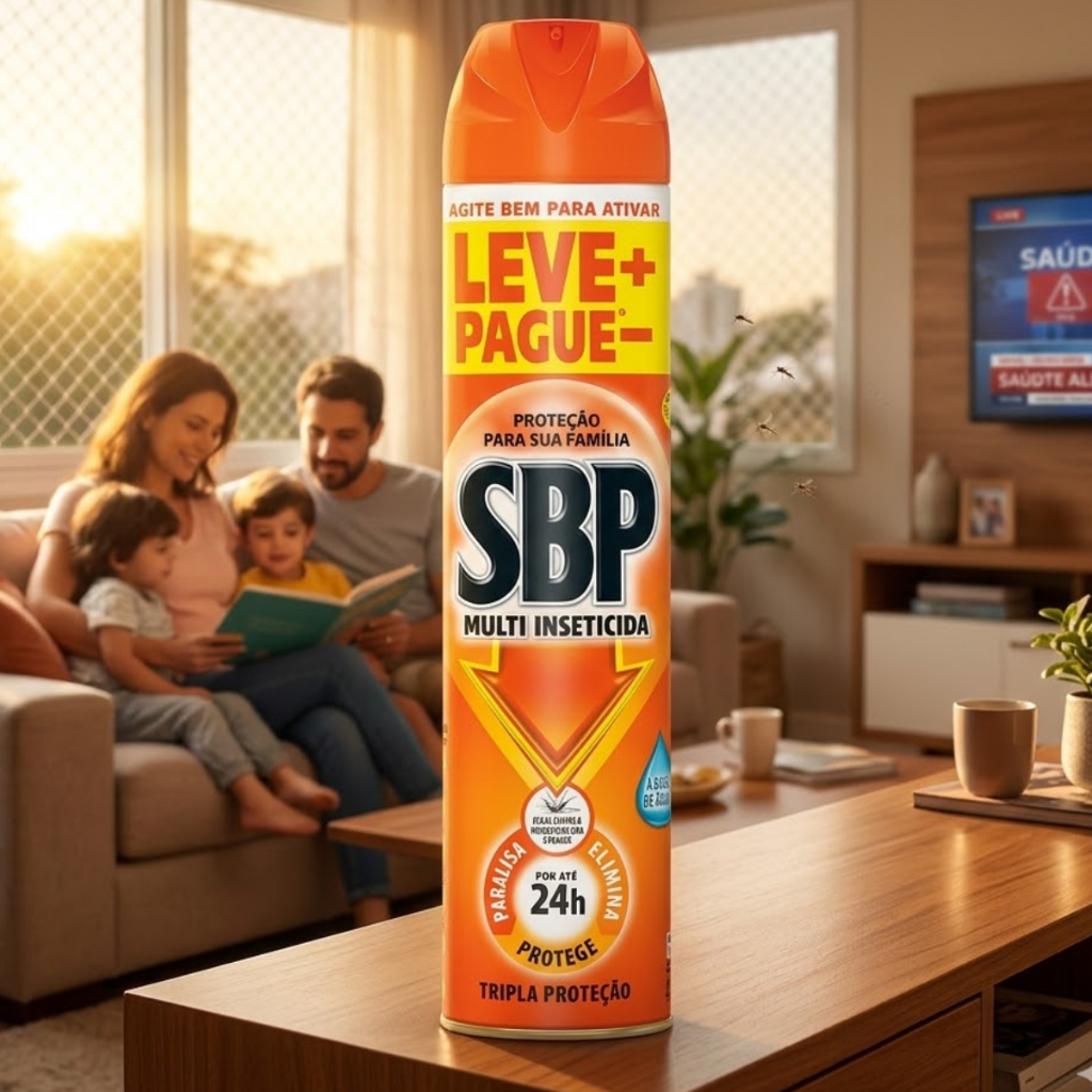 SBP Inseticida Multi Insetos Spray Aerossol 380ml Contra Mosquito e Pernilongo