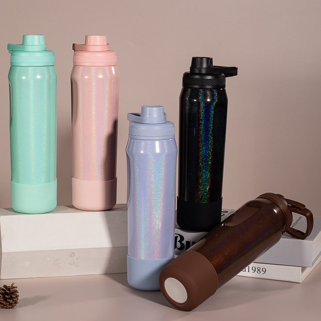 Garrafa Térmica de Água em Inox Hydra Rainbow 650ml-950ml Quente/Frio Personalizado e Alça BPA Free