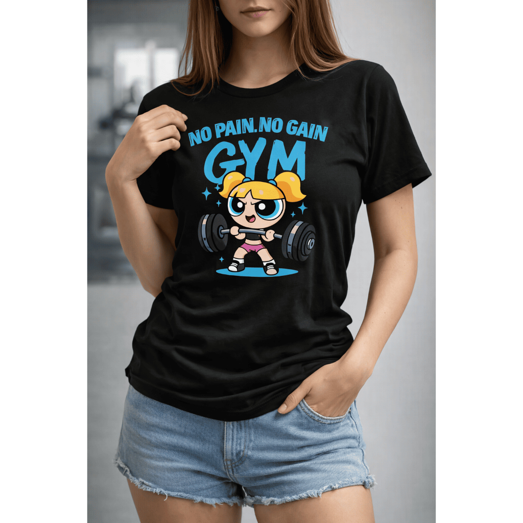 Camisa estampa meninas super poderosa lindinha Camiseta Preta 100%Algodão Confortável Casual Premium