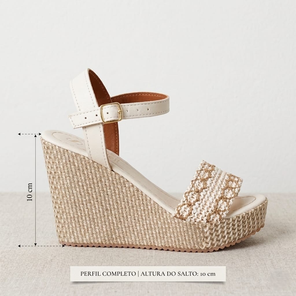 Sandália Anabela Meia Pata Feminina Confort Estilo Elegante em Oferta na Shopee