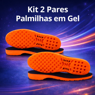 Kit 2 Pares de Palmilha Ortopédica em Gel Para Várias Horas de Trabalho Contra Dores Confortável em Oferta na Shopee