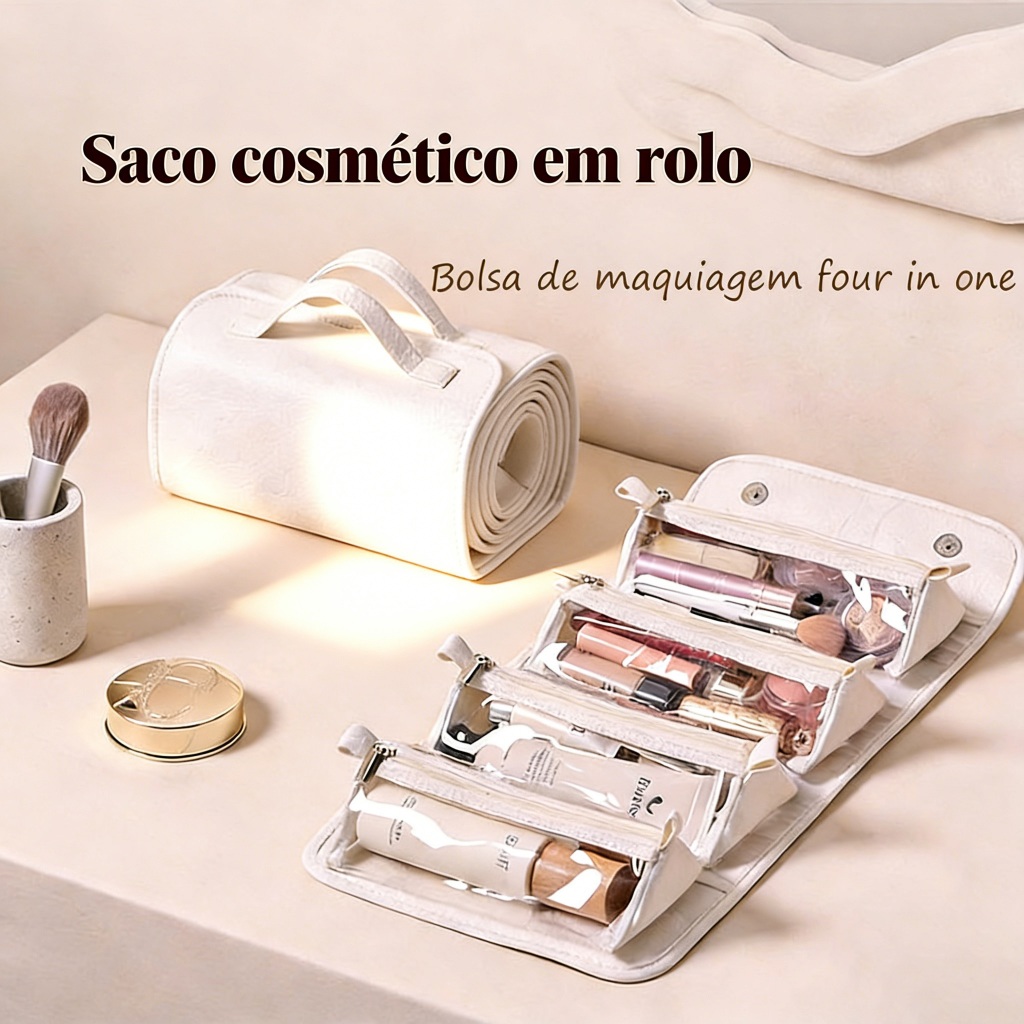 Necessaire Organizadora Viagem Portátil Multifuncional Bolsa Maquiagem Grande Resistente