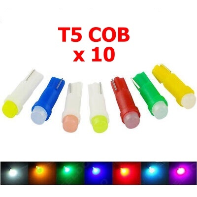 10 x Lâmpada Led T5 cob BRANCO Painel Carro Led T5 e soquete para o led T5