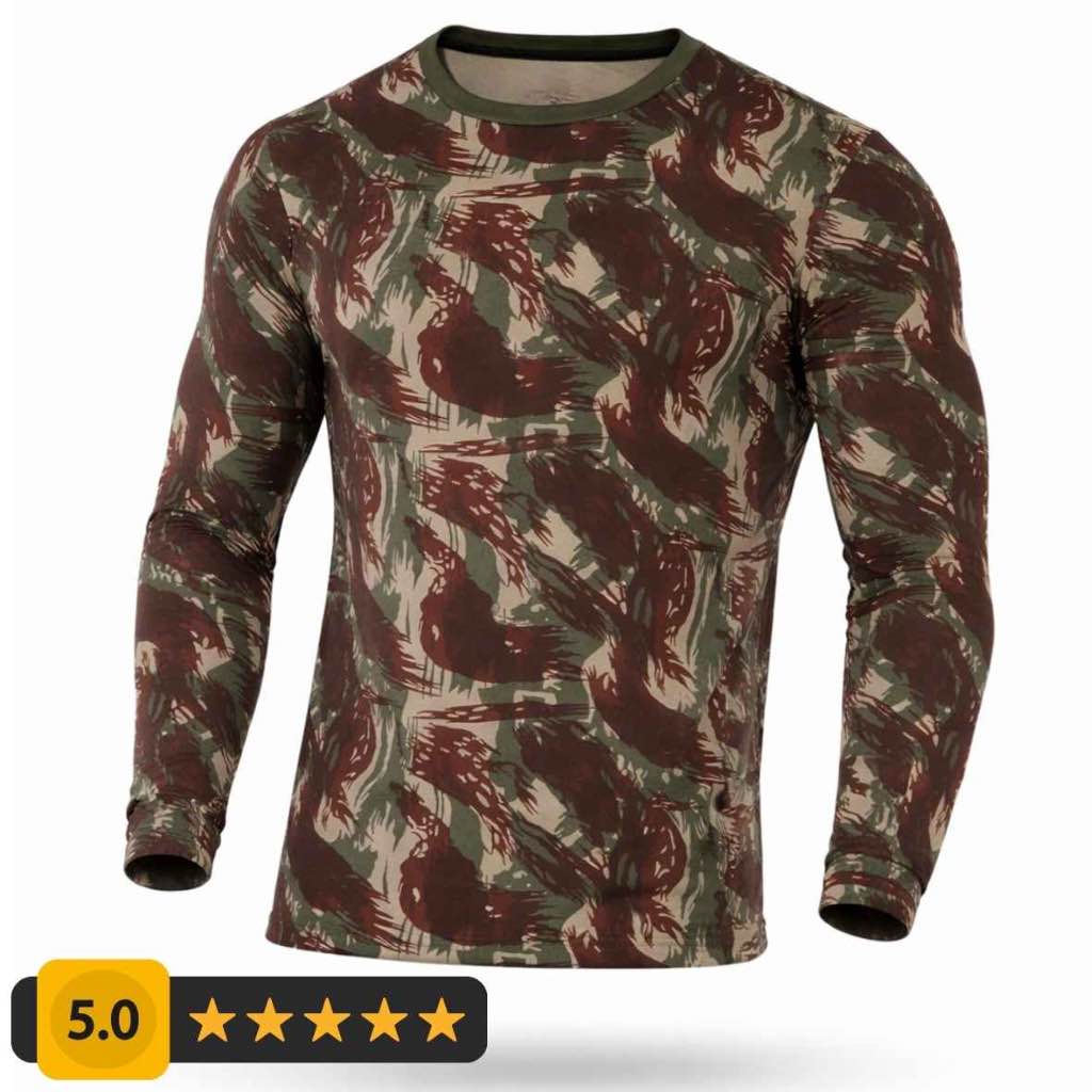 Camisa Térmica Masculina Camuflada UV 50+  Manga Longa | Camiseta Militar para Pescaria, Trilhas e Esporte Outdoor mato.