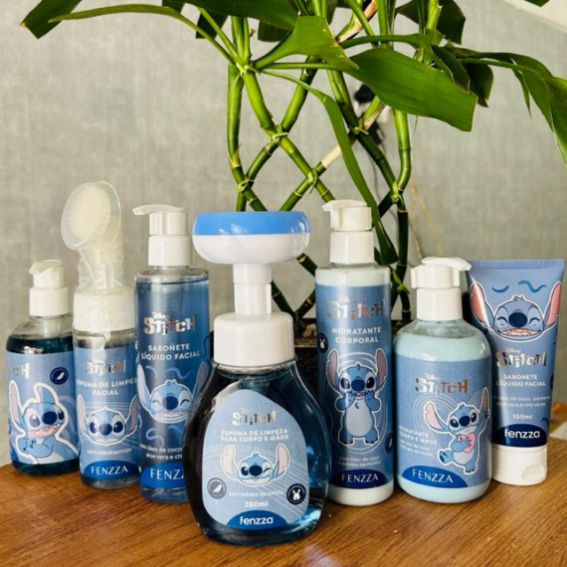 Kit Sabonete Stitch Espuma Limpeza Facial Sabonete Líquido Corpo Mãos Skincare Disney Fenzza +12