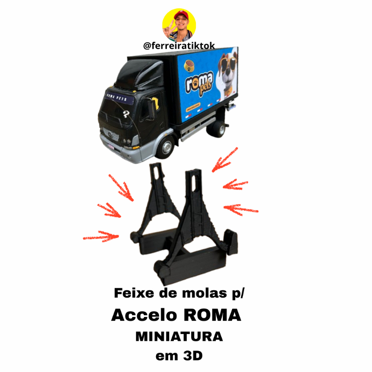 Feixe de MOLAS ARQUEADO p/ ACCELO MINIATURA ROMA