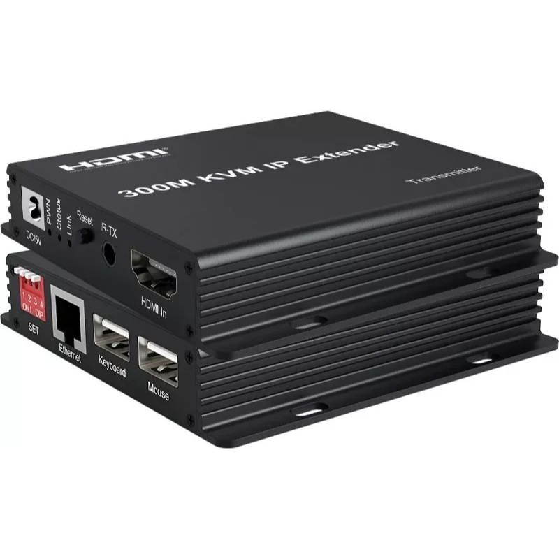 Extender Hdmi 300mts Via Rede Com Kvm Cat5/6 Mouse Teclado