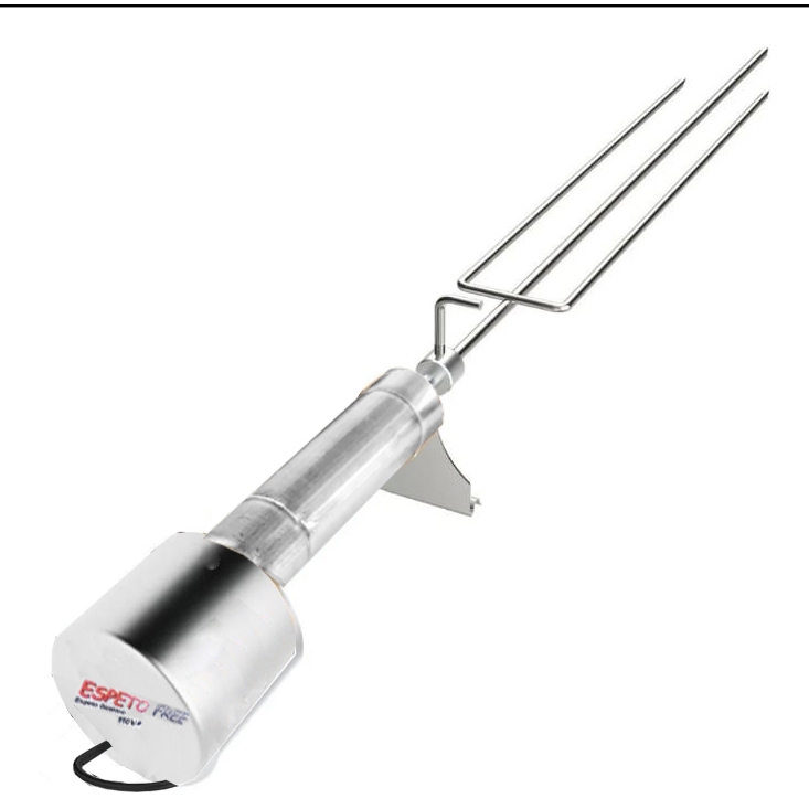 Espeto Elétrico Flex Giratório Aço Inox Tridente