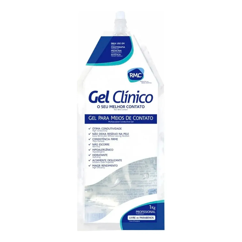 Gel Clinico Contato Condutor Ultrassom Incolor Rmc Bag 1kg Neutra