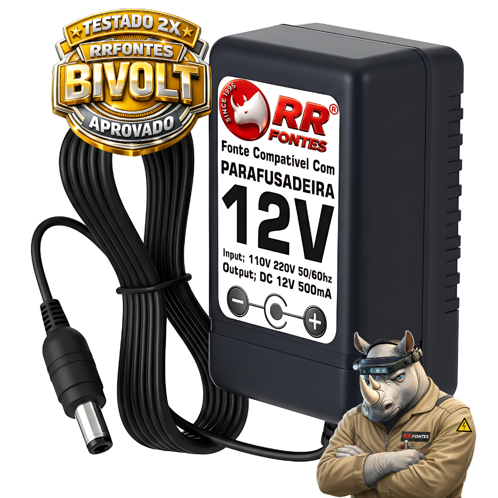 Fonte Carregador 12V Para Parafusadeira Einhell Famastil Flux