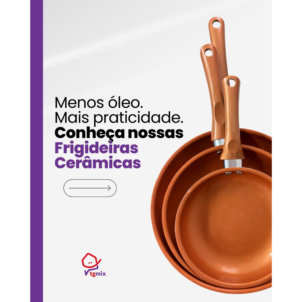KIT FRIGIDEIRAS ANTIADERENTES CERAMICA SQ