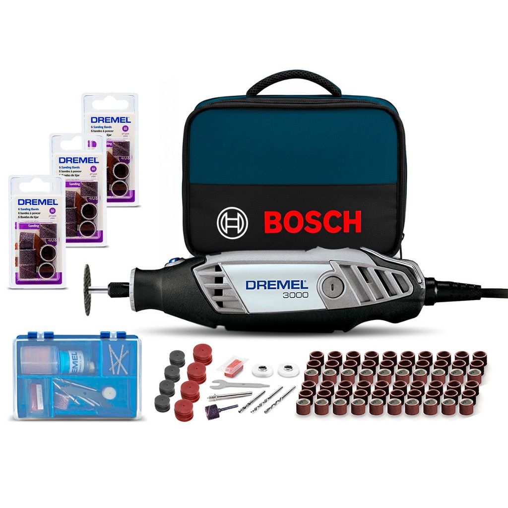 Micro Retifica Dremel 3000 N/200 EZ Twist Com 200 Acessórios + Bolsa em Oferta na Shopee