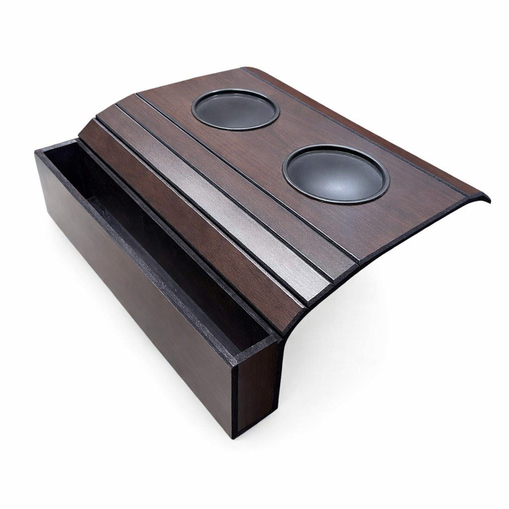 Imagem Esteira Bandeja Com Suporte Porta Copos e Controle Para Sofá MDF Tabaco G20 - Gran Belo