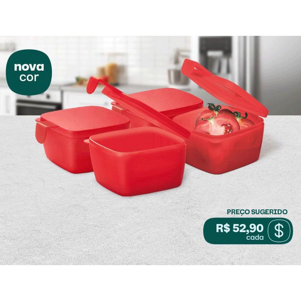 Tupperware Conserva Metade Quadrado Tupperware