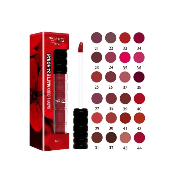 Max Love batom Liquido Love Efeito Matte 24h Longa Duração