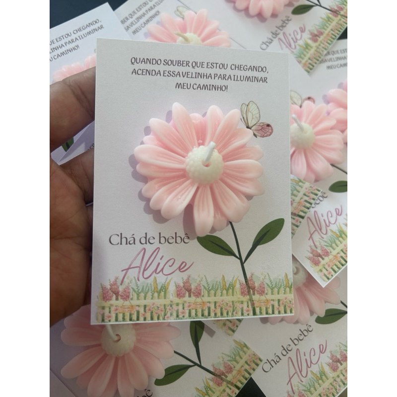 50 velas aromáticas de margarida para lembrancinhas personalizadas