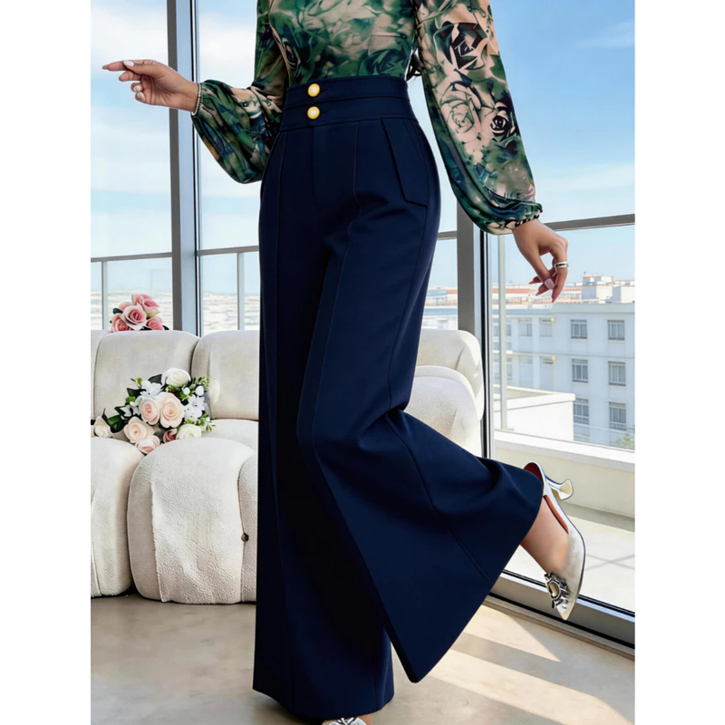 Calça de Terno Elegante de Cintura Alta com Perna Flare — foto 7