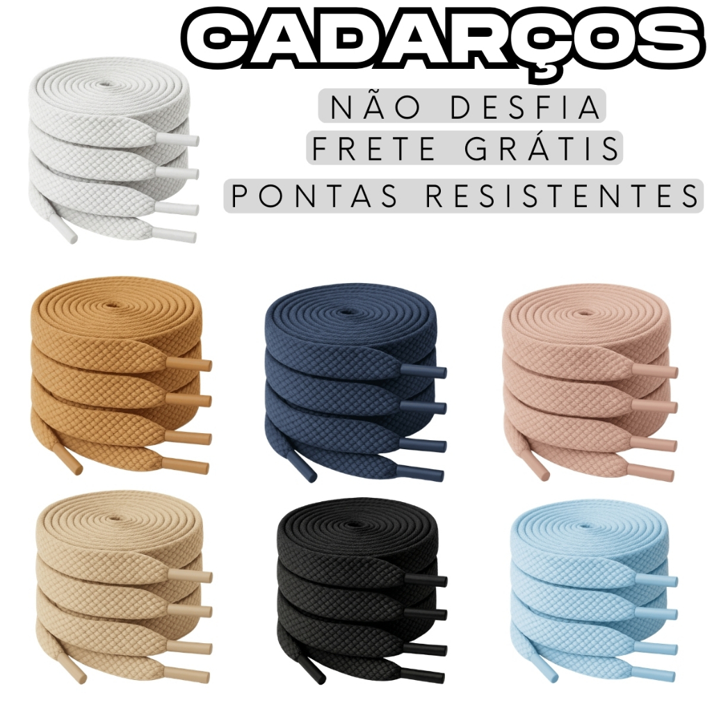 Kit 2 Pares Cadarço Casual Visual Moderno Preto Branco – Ideal Para Tênis Estilosos 120cm