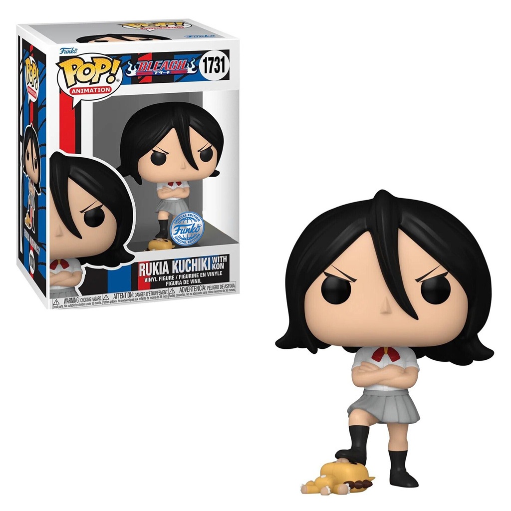 FUNKO POP ANIMATION BLEACH EXCLUSIVE - RUKIA KUCHIKI WITH KON 1731 NOVO ORIGINAL