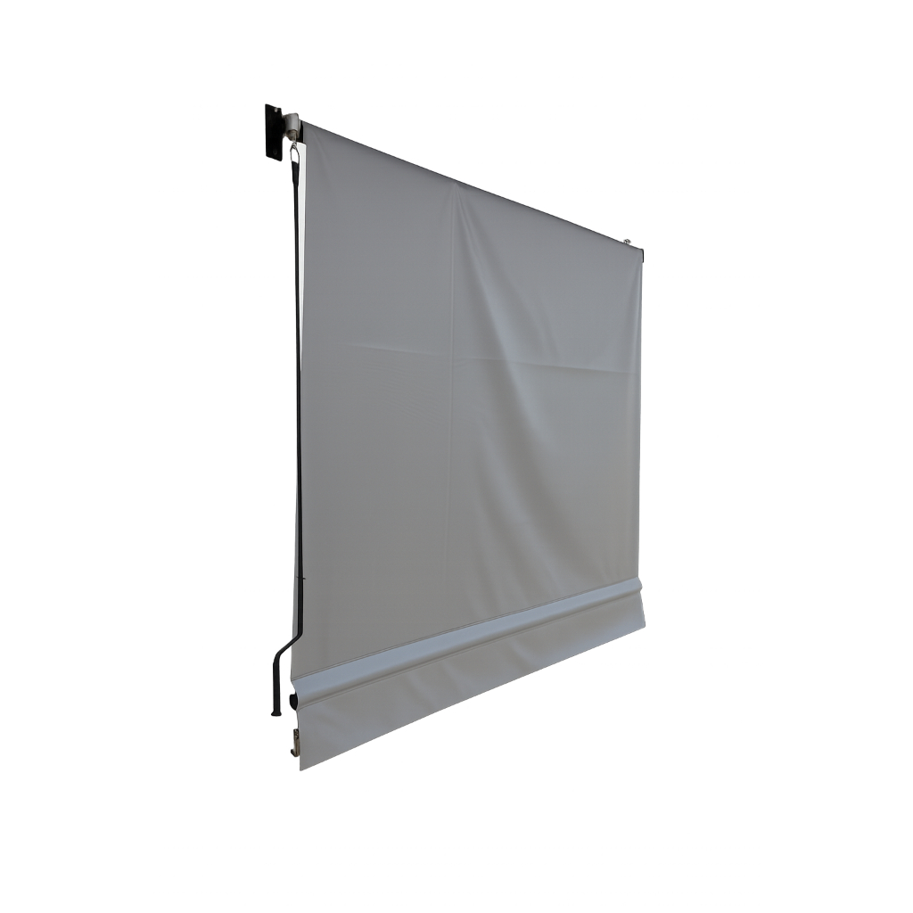 Toldo Cortina Vertical Completo 120 x 165 Sob Medida Lona 0,45 mm com Tubos Área Externa Sala Janela