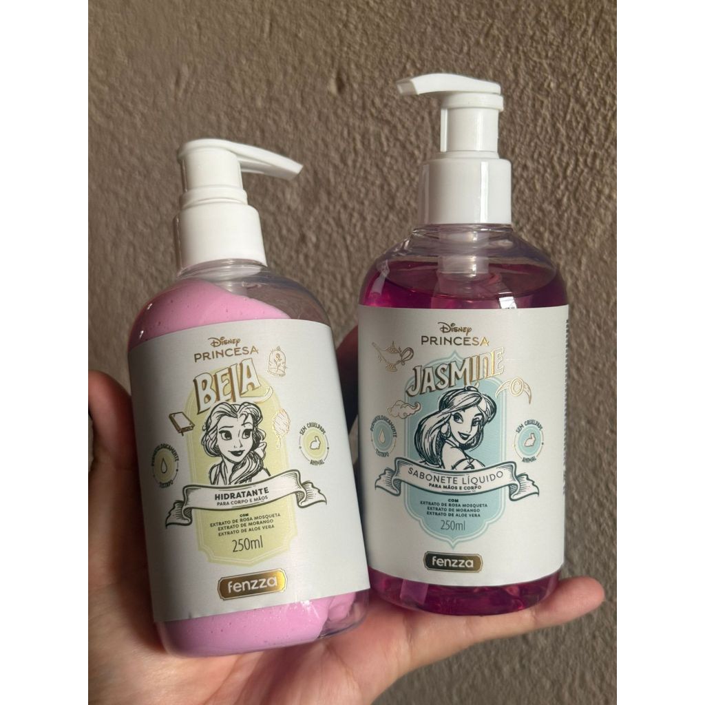 KIT MÃOS E CORPO - Jasmine Sabonete + Hidratante Bela Linha Prinesas Fenzza