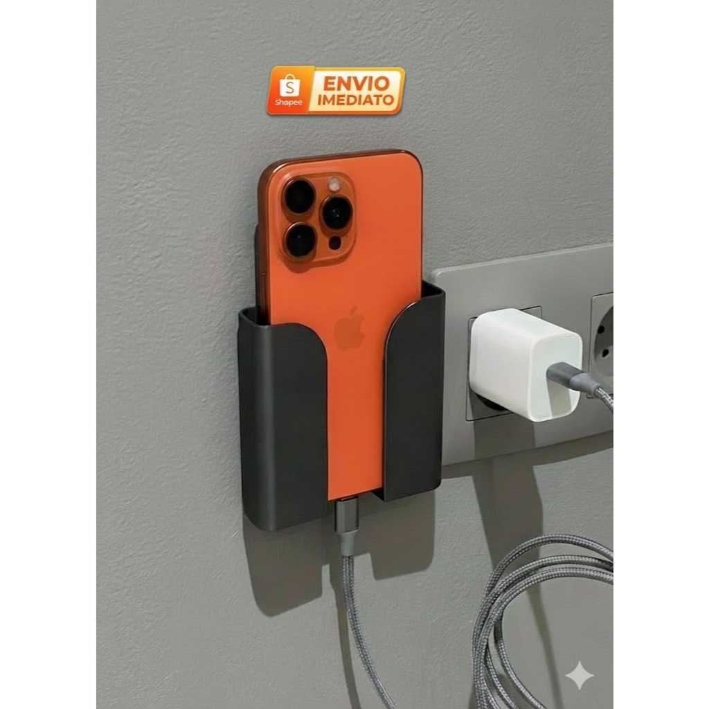 Suporte de Celular e Controle de Parede Universal Organizador Multiuso Com Adesivo elegante em Oferta na Shopee