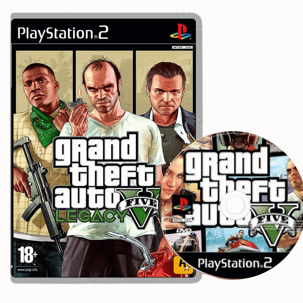 GTA 5 Legacy (Grand Theft Auto) - Playstation 2 (Mídia Física) ps2