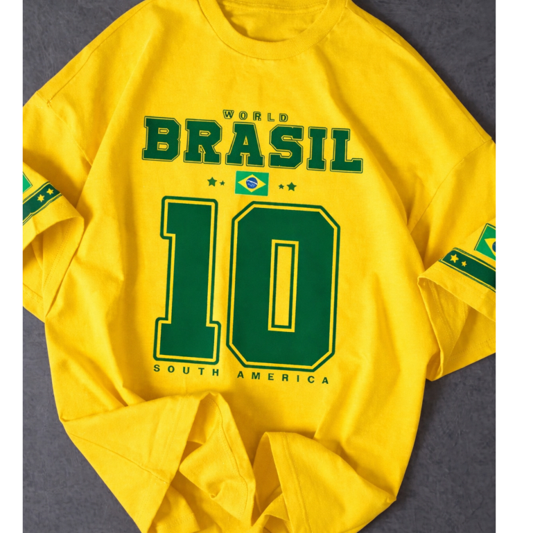 Camisa Camiseta Masculina Brasil Blusa Moda Tendencia 100% Algodão Lançamento