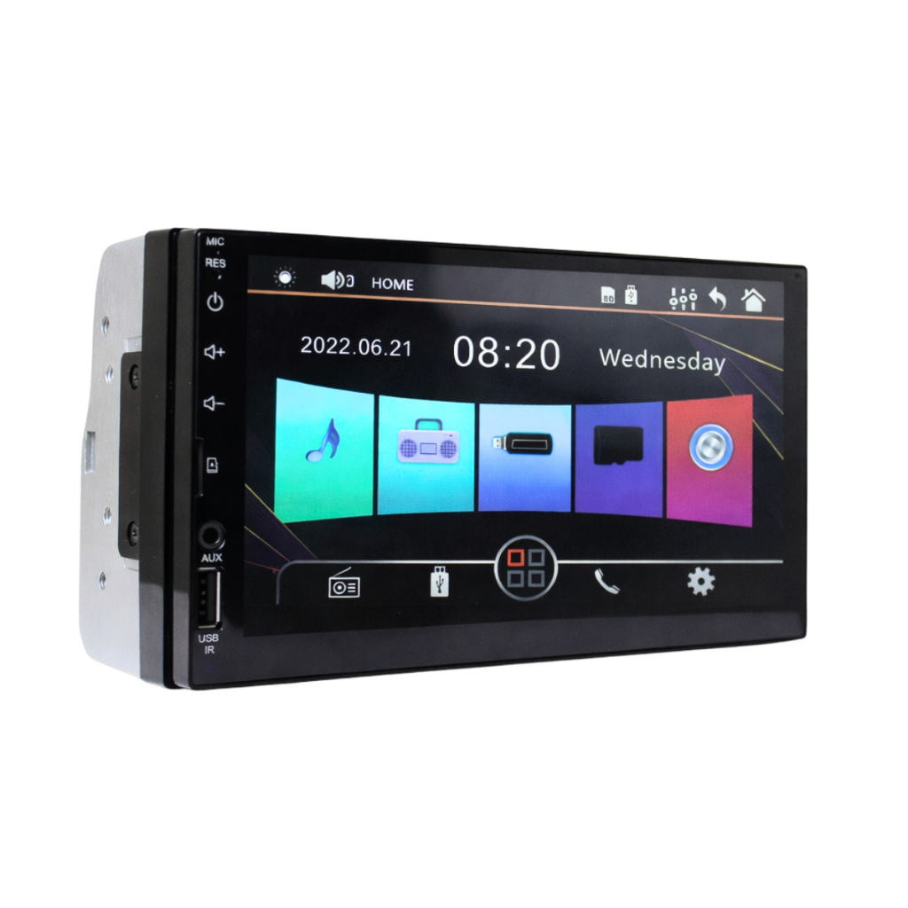 Central Multimídia Mp5 2din 7 Polegadas Carplay Android Auto Espelhamento Com Fio Usb Preto em Oferta na Shopee